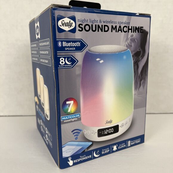 Sealy Night Light Wireless Speaker Sound Machine Bluetooth Rechargeable - Picture 4 of 6